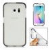 Fashion Transparent Clear Colored Frame TPU Back Case Cover For Samsung Galaxy S6 Edge - Black