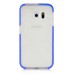 Fashion Transparent Clear Colored Frame TPU Back Case Cover For Samsung Galaxy S6 Edge - Blue