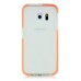 Fashion Transparent Clear Colored Frame TPU Back Case Cover For Samsung Galaxy S6 Edge - Orange