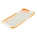 Fashion Transparent Clear Colored Frame TPU Back Case Cover For Samsung Galaxy S6 Edge - Orange