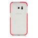 Fashion Transparent Clear Colored Frame TPU Back Case Cover For Samsung Galaxy S6 Edge - Red