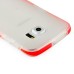 Fashion Transparent Clear Colored Frame TPU Back Case Cover For Samsung Galaxy S6 Edge - Red