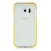 Fashion Transparent Clear Colored Frame TPU Back Case Cover For Samsung Galaxy S6 Edge - Yellow