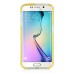 Fashion Transparent Clear Colored Frame TPU Back Case Cover For Samsung Galaxy S6 Edge - Yellow