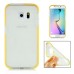 Fashion Transparent Clear Colored Frame TPU Back Case Cover For Samsung Galaxy S6 Edge - Yellow