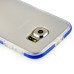 Fashion Transparent Clear Colored Frame TPU Back Case Cover For Samsung Galaxy S6 G920 - Blue