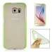 Fashion Transparent Clear Colored Frame TPU Back Case Cover For Samsung Galaxy S6 G920 - Green