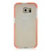 Fashion Transparent Clear Colored Frame TPU Back Case Cover For Samsung Galaxy S6 G920 - Orange