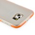 Fashion Transparent Clear Colored Frame TPU Back Case Cover For Samsung Galaxy S6 G920 - Orange