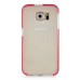 Fashion Transparent Clear Colored Frame TPU Back Case Cover For Samsung Galaxy S6 G920 - Red