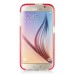 Fashion Transparent Clear Colored Frame TPU Back Case Cover For Samsung Galaxy S6 G920 - Red