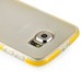 Fashion Transparent Clear Colored Frame TPU Back Case Cover For Samsung Galaxy S6 G920 - Yellow