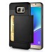 Fashion VERUS Horizontal Sliding Card Slot TPU And PC Hybrid Case For Samsung Galaxy Note 5 - Black