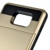 Fashion VERUS Horizontal Sliding Card Slot TPU And PC Hybrid Case For Samsung Galaxy Note 5 - Gold