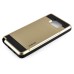 Fashion VERUS Horizontal Sliding Card Slot TPU And PC Hybrid Case For Samsung Galaxy Note 5 - Gold