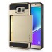 Fashion VERUS Horizontal Sliding Card Slot TPU And PC Hybrid Case For Samsung Galaxy Note 5 - Gold