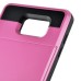 Fashion VERUS Horizontal Sliding Card Slot TPU And PC Hybrid Case For Samsung Galaxy Note 5 - Pink