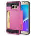 Fashion VERUS Horizontal Sliding Card Slot TPU And PC Hybrid Case For Samsung Galaxy Note 5 - Pink