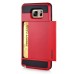 Fashion VERUS Horizontal Sliding Card Slot TPU And PC Hybrid Case For Samsung Galaxy Note 5 - Red