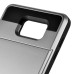 Fashion VERUS Horizontal Sliding Card Slot TPU And PC Hybrid Case For Samsung Galaxy Note 5 - Silver