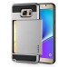 Fashion VERUS Horizontal Sliding Card Slot TPU And PC Hybrid Case For Samsung Galaxy Note 5 - Silver