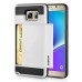 Fashion VERUS Horizontal Sliding Card Slot TPU And PC Hybrid Case For Samsung Galaxy Note 5 - White