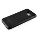 Fashion VERUS Horizontal Sliding Card Slot TPU And PC Hybrid Case For Samsung Galaxy S6 Edge Plus - Black