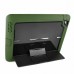 Fashionable Black Plastic and Silicone Stand Protective Case with Touch Screen Film for iPad 2/3/4 - Army Green