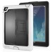 Fashionable Black Plastic and Silicone Stand Protective Case with Touch Screen Film for iPad 2/3/4 - White