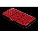 Fashionable Crocodile Skin Design Leather Wallet Flip Case For Samsung Galaxy S4 i9500 - Red