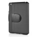 Fashionable Denim Design Rotatable Leather Stand Case For iPad Mini 1/2/3 - Black