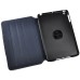 Fashionable Denim Design Rotatable Leather Stand Case For iPad Mini 1/2/3 - Black