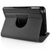 Fashionable Denim Design Rotatable Leather Stand Case For iPad Mini 1/2/3 - Black