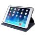 Fashionable Denim Design Rotatable Leather Stand Case For iPad Mini 1/2/3 - Black