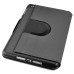 Fashionable Denim Design Rotatable Leather Stand Case For iPad Mini 1/2/3 - Black