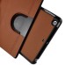 Fashionable Denim Design Rotatable Leather Stand Case For iPad Mini 1/2/3 - Brown