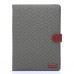 Fashionable Grid Grain Style Sleep / Wake Function Magnetic Stand Flip Leather Case with Card Slot for iPad Air 2 ( iPad 6 ) - Grey