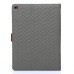 Fashionable Grid Grain Style Sleep / Wake Function Magnetic Stand Flip Leather Case with Card Slot for iPad Air 2 ( iPad 6 ) - Grey