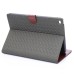 Fashionable Grid Grain Style Sleep / Wake Function Magnetic Stand Flip Leather Case with Card Slot for iPad Air 2 ( iPad 6 ) - Grey