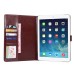 Fashionable Grid Grain Style Sleep / Wake Function Magnetic Stand Flip Leather Case with Card Slot for iPad Air 2 ( iPad 6 ) - Grey