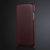 Fashionable Litchi Grain Vertical Flip Genuine Leather Case for Samsung Galaxy S5 - Brown