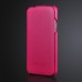 Fashionable Litchi Grain Vertical Flip Genuine Leather Case for Samsung Galaxy S5 - Magenta