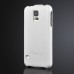 Fashionable Litchi Grain Vertical Flip Genuine Leather Case for Samsung Galaxy S5 - White