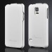 Fashionable Litchi Grain Vertical Flip Genuine Leather Case for Samsung Galaxy S5 - White