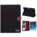 Fashionable Stand Folio Dormancy Leather Case With Card Slots For iPad Air 2 (iPad 6) - Black