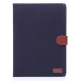 Fashionable Stand Folio Dormancy Leather Case With Card Slots For iPad Air 2 (iPad 6) - Dark Blue