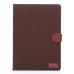 Fashionable Stand Folio Dormancy Leather Case With Card Slots For iPad Air 2 (iPad 6) - Dark Brown