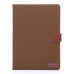 Fashionable Stand Folio Dormancy Leather Case With Card Slots For iPad Air 2 (iPad 6) - Light Brown