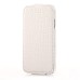 Fashionable Vertically Opened Alligator Pattern Flip Leather Case For Samsung Galaxy S4 - White