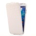 Fashionable Vertically Opened Alligator Pattern Flip Leather Case For Samsung Galaxy S4 - White